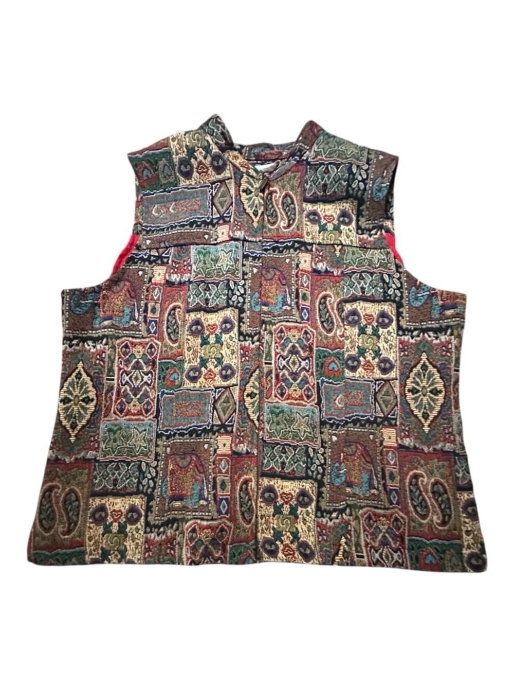 Coldwater Creek Multicolor Tapestry Vest
